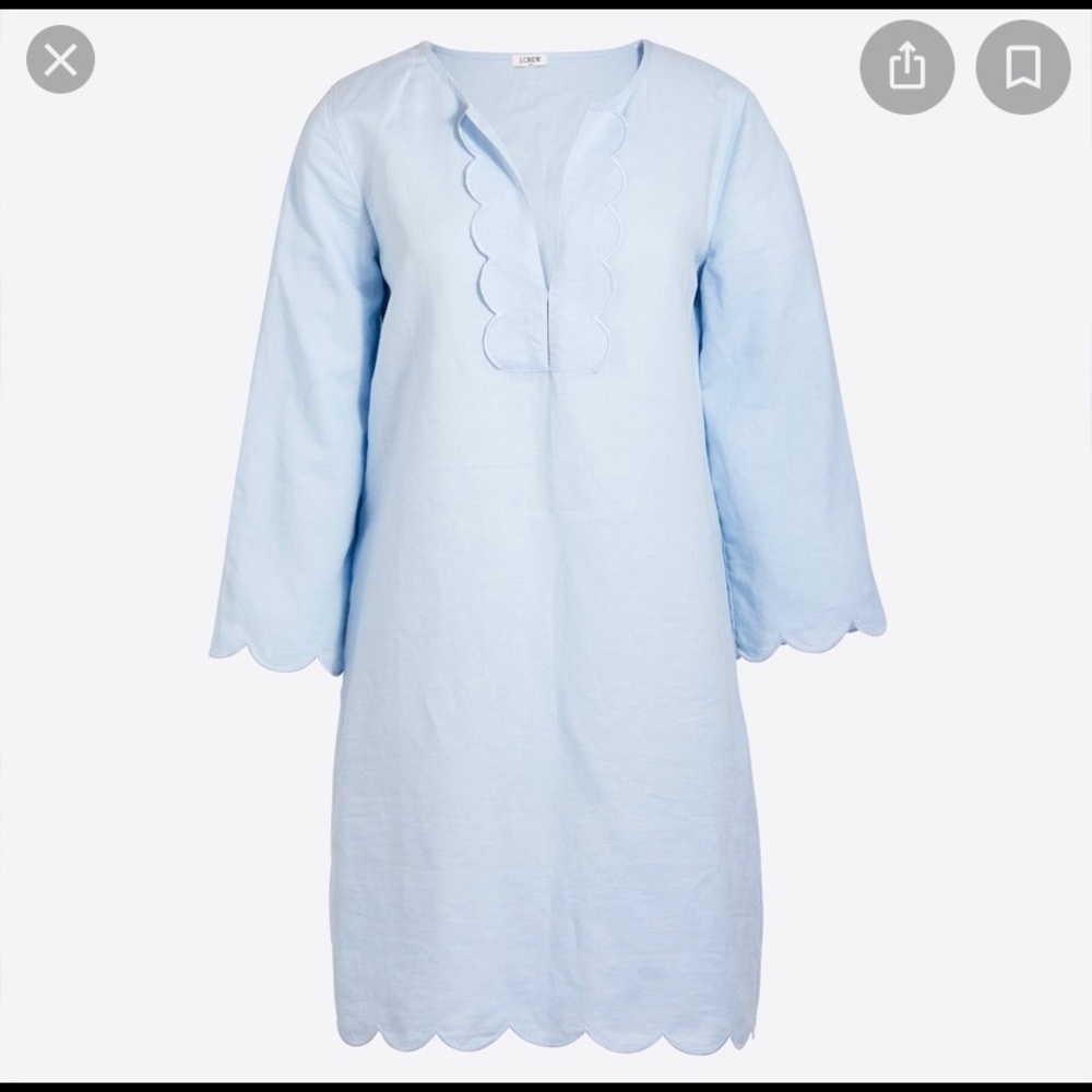 J CREW NWT SCALLOPED TUNIC COVER-UP